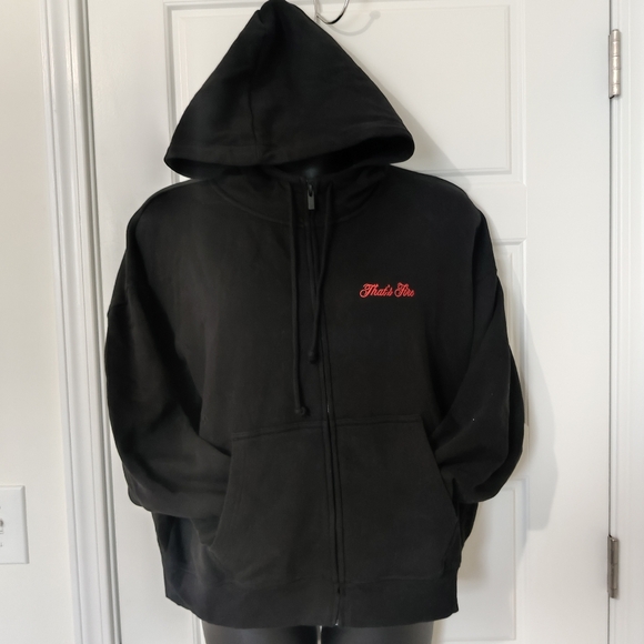 Ladies Victoria's Secret Pink "That's Fire" Hoodie Size XL NWOT - Picture 2 of 7